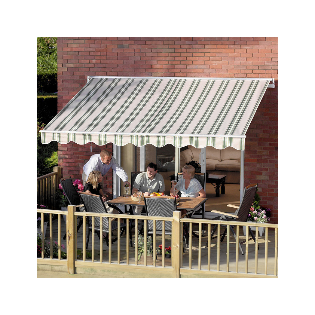 3.5m Ascot (Green and Beige) Awning