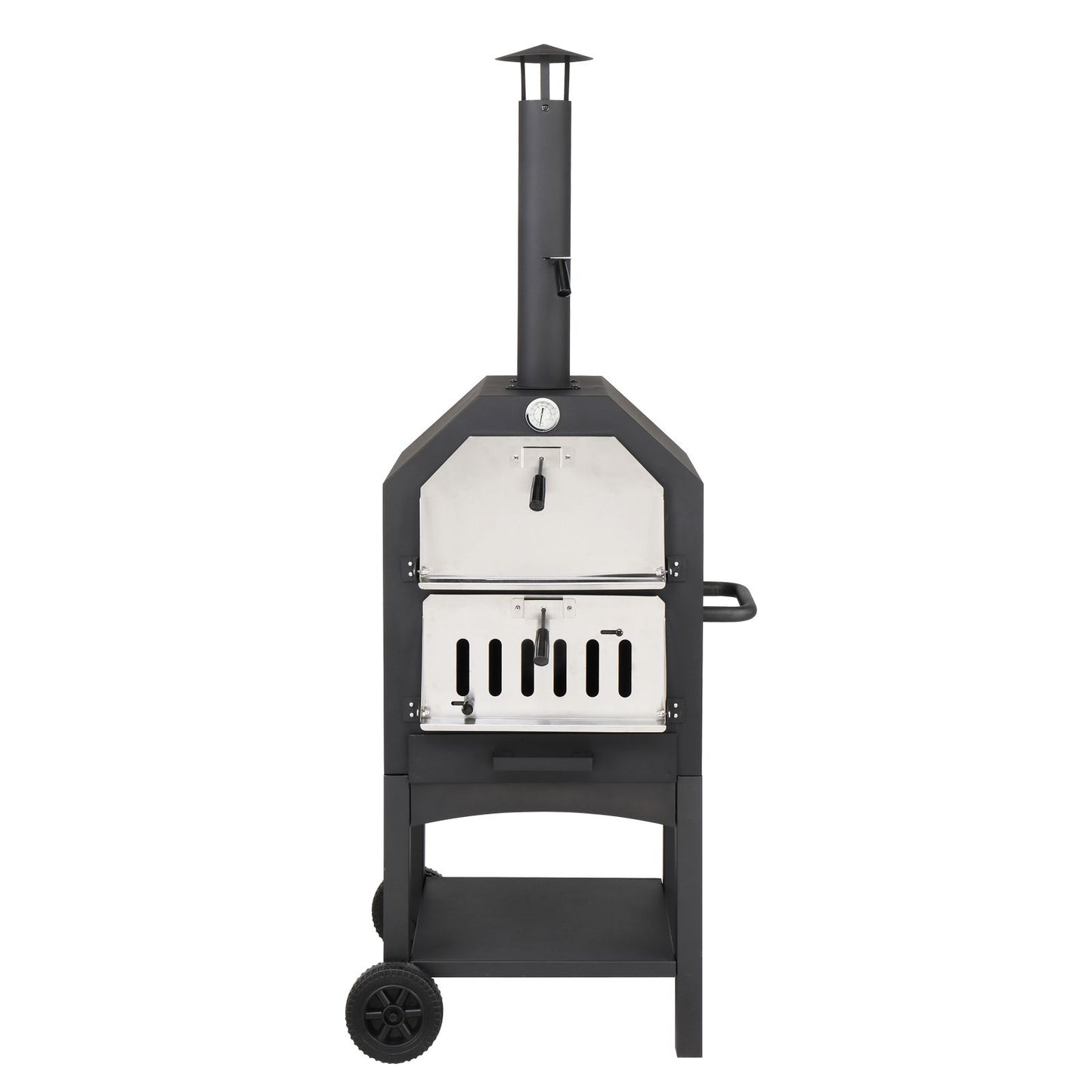 Outdoor Wood Fired Pizza Oven with Pizza Stone, Pizza Peel, Grill Rack,  for Backyard and Camping