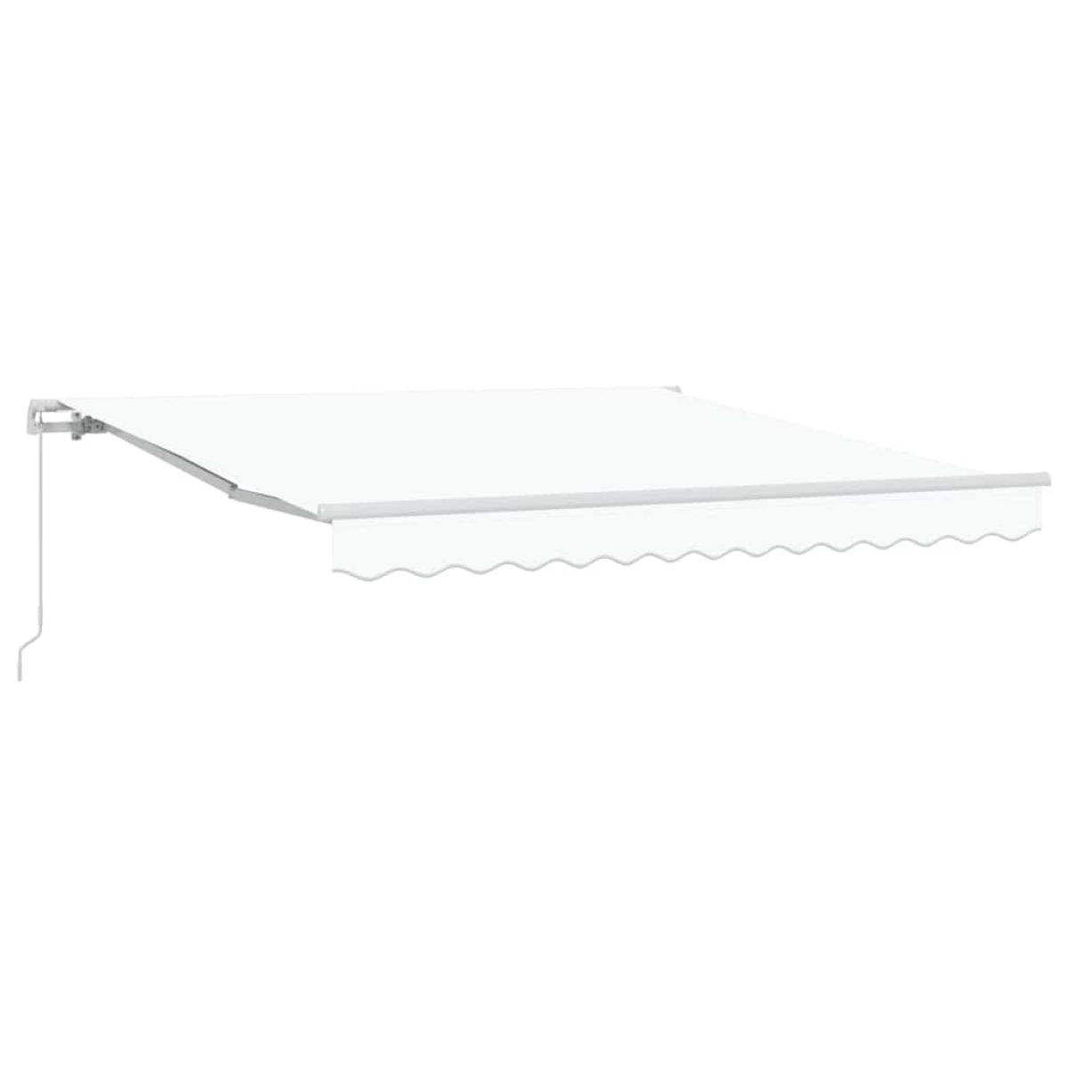 vidaXL Awning Retractable White 3 x 2.5 m Polyester and metal