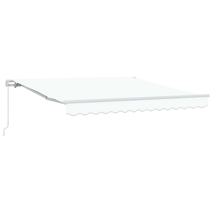 vidaXL Awning Retractable White 3 x 2.5 m Polyester and metal