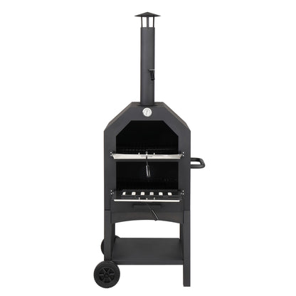 Outdoor Wood Fired Pizza Oven with Pizza Stone, Pizza Peel, Grill Rack,  for Backyard and Camping
