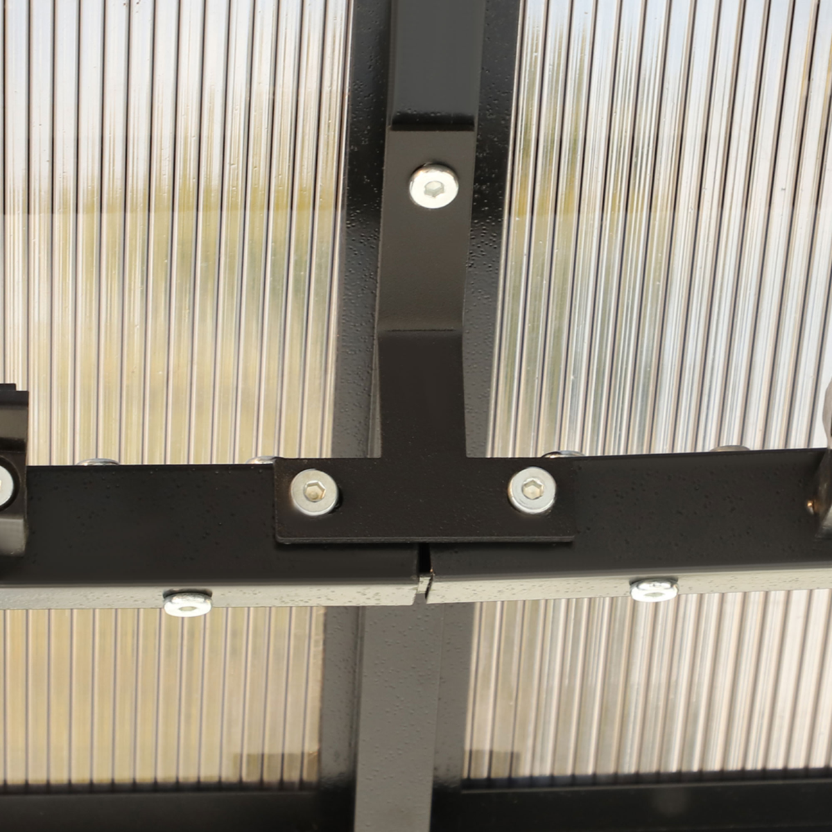 3m x 3m Outdoor Aluminium Alloy Gazebo w/ Curtains Dark Grey