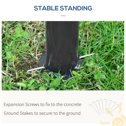 3 x 3 (m) Polycarbonate Gazebo, Hard Top Gazebo with Nettings & Curtains