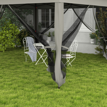 Outsunny Garden Folding Tent Heavy Duty Pop Up Gazebo for Party Dark Grey