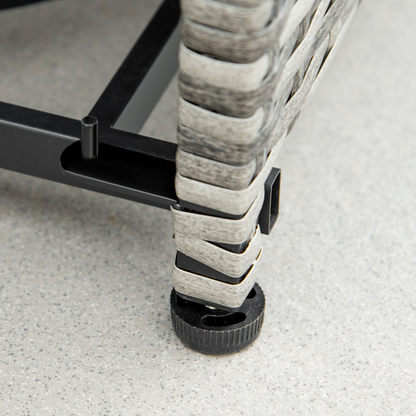 Outsunny Gas Fire Pit Table w/ Rain Cover, Mesh Lid & Lava Stone, 40,000 BTU