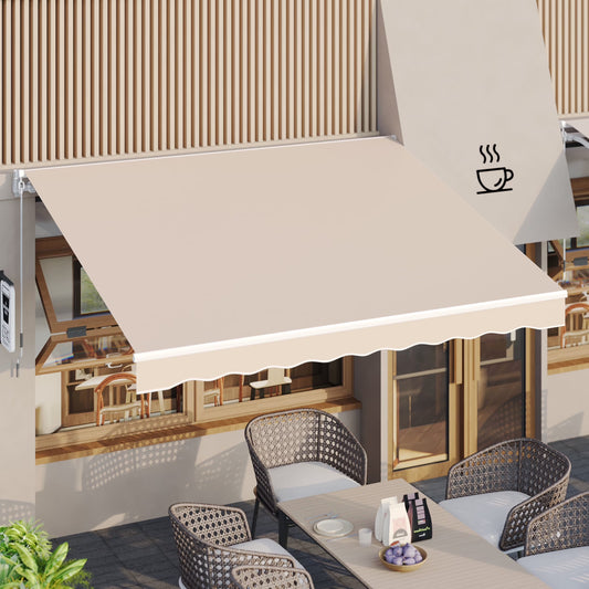 ALEKO 10 x 8 ft Ivory Motorized Retractable Patio Awning