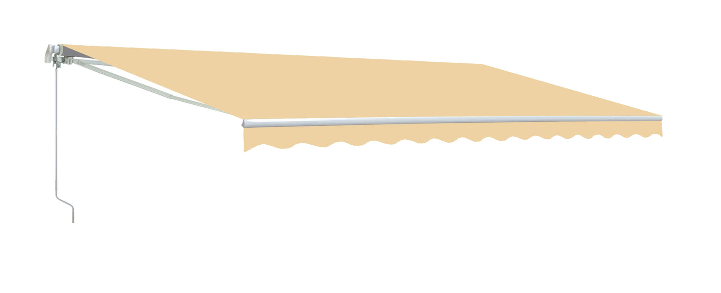 ALEKO 12x10 ft Ivory Motorized Retractable Patio Awning