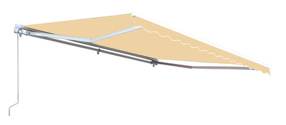 ALEKO 12x10 ft Ivory Motorized Retractable Patio Awning