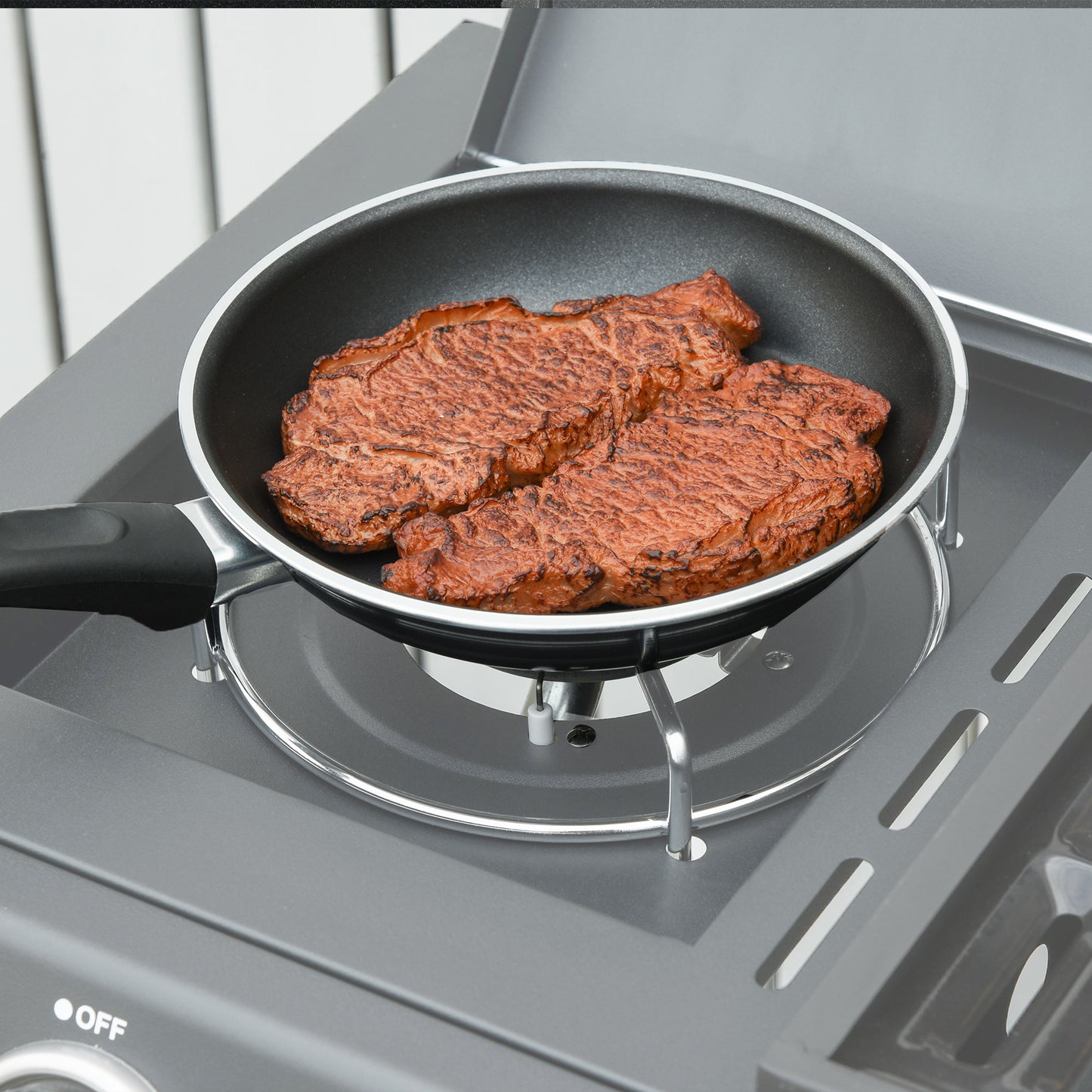 Outsunny Gas Barbecue Grill 3+1 Burner Garden BBQ w/ Large Cooking Area